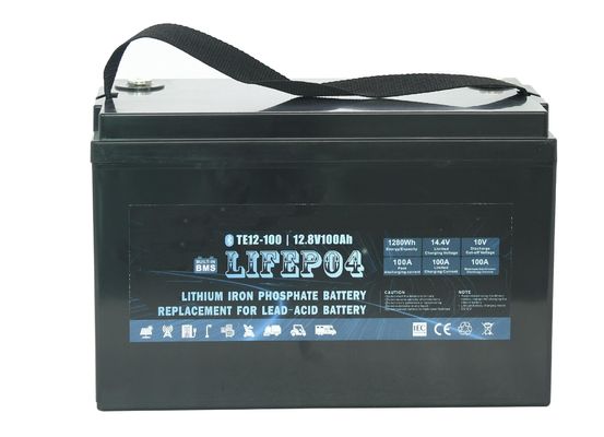Bateria portátil do lítio Lifepo4 do ABS 12v 100ah para o poder alternativo