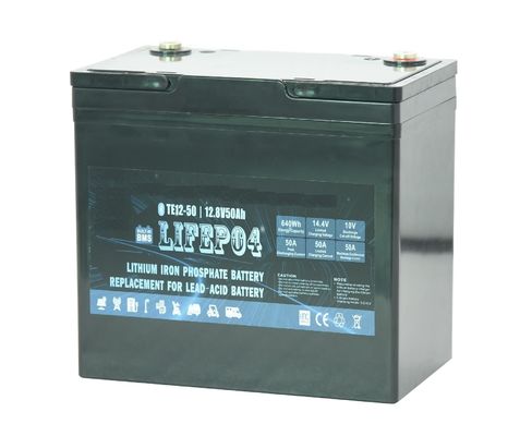 Bateria de lítio alternativa portátil Lifepo4 do poder do ABS 12v 50ah